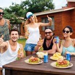 Gezond Compostable Paper Plates Set 300 Pieces Disposable Plates 10-inch Eco-friendly Paper Plates Heavy-duty Utensils and Napkins for Party, Made From Sugarcane Pulp