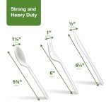 Elegant Disposables 100% Compostable PLA Combo Cutlery Set Disposable Plastic Forks Spoons Knives 400 Pcs Biodegradable Utensils