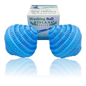 Eco-Friendly Laundry Balls, 2Pcs Premium Washing Ball, Super Soft Shell Doesn't Hurt Clothes, Advanced ceramic balls, 2000 Washing Cycle Laundry Balls, All Natural Detergent(2Pack,Blue)