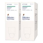 ATTITUDE Dishwashing Liquid, EWG Verified, Vegan Dish Soap, Plant Based, Naturally Derived Products, Green Apple and Basil, Bulk Refill, 135.3 Fl Oz (Pack of 2)