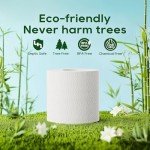 ECOLipak Bamboo Toilet Paper, Septic Safe Toilet Tissue, 24 Double Rolls, 320 Sheets Per Roll, Tree Free, Non Toxic, 2 Ply, Soft and Absorbent, Eco Friendly Dye-Free Paper