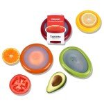 TESACOT Avocado Saver and Tomato Holder - 4 Pack of Reusable Storage Containers for Fridge - Ideal for Lemons, Onions, Garlic and Potatoes, Food Saver Set