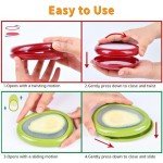 TESACOT Avocado Saver and Tomato Holder - 4 Pack of Reusable Storage Containers for Fridge - Ideal for Lemons, Onions, Garlic and Potatoes, Food Saver Set