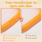 Nuogo 4 Pcs Silicone Fruit Storage Box Anti-oxidation Avocado Saver Storage Tomato Pod Vegetable Saver Reusable for Fridge Garlic Lemons Potatoes(Red, White,Orange,7.9 x 7.9 x 1.4 Inches)