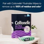 Cottonelle Ultra Comfort Soft Toilet Paper - 4 Mega Rolls (16 Regular Rolls), 244 Sheets Each