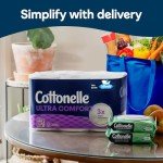 Cottonelle Ultra Comfort Soft Toilet Paper - 4 Mega Rolls (16 Regular Rolls), 244 Sheets Each