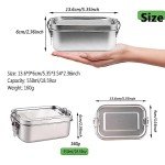 BEFOY Stainless Steel 4-Pack Food Storage Containers Set Lunch Boxes,|Reusable Metal Lunch Snack Boxes Food Prep Container with Lids Freezer & Dishwasher Safe | 550 ml | BPA-Free Plastic-Free…