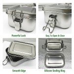 BEFOY Stainless Steel 4-Pack Food Storage Containers Set Lunch Boxes,|Reusable Metal Lunch Snack Boxes Food Prep Container with Lids Freezer & Dishwasher Safe | 550 ml | BPA-Free Plastic-Free…