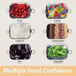 BEFOY Stainless Steel 4-Pack Food Storage Containers Set Lunch Boxes,|Reusable Metal Lunch Snack Boxes Food Prep Container with Lids Freezer & Dishwasher Safe | 550 ml | BPA-Free Plastic-Free…