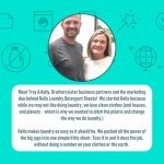 Rella Powerful Laundry Detergent Sheets, 60 Count, Family Owned & Operated, Fresh Linen Scent, Biodegradable, Eco Friendly, Travel Laundry Detergent Sheets