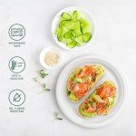 Freshware Paper Plates - Disposable 10" Plate, Biodegradable Sugarcane Fiber Dinner Plates - Heavy Duty Dinnerware for Hot Food - Microwave & Freezer Safe, Stackable Dinnerware - 150-Pack, 10 Inch