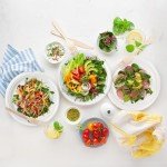 Freshware Paper Plates - Disposable 10" Plate, Biodegradable Sugarcane Fiber Dinner Plates - Heavy Duty Dinnerware for Hot Food - Microwave & Freezer Safe, Stackable Dinnerware - 150-Pack, 10 Inch