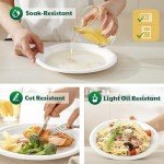 Joyborn 100% Compostable Paper Plates, 6 Inch, 125 Count, Heavy Duty Disposable Plates by Biodegradable Bagasse, Dessert Plates Bulk for Party | Microwave-Safe | Soak-Resistant, Cut Resistant