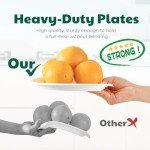 Joyborn 100% Compostable Paper Plates, 6 Inch, 125 Count, Heavy Duty Disposable Plates by Biodegradable Bagasse, Dessert Plates Bulk for Party | Microwave-Safe | Soak-Resistant, Cut Resistant