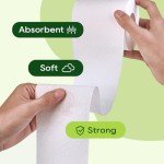 ECOLipak Bamboo Toilet Paper, Septic Safe Toilet Tissue, 16 Double Rolls, 320 Sheets Per Roll, Tree Free, Non Toxic, 2 Ply, Soft and Absorbent, Eco Friendly Dye-Free Paper
