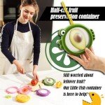 Lovfult Avocado & Onion Saver – 4-Pack Reusable Food Storage Containers for Fridge – Fish-Shaped Keepers for Tomato, Garlic, Lemon – Help Reduce Food Waste