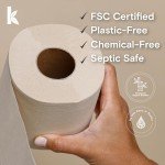 Seek Bamboo | 24 Rolls of Premium Bamboo Toilet Paper 3-Play Softness & Strength - 300 Sheets Per Roll - FSC Certified, Plastic-Free, Chemical-Free, Septic Safe | Toilet Paper for Home, RV & Boat