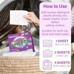 Gileooparl Laundry Detergent Sheets - 120 Loads - Liquidless - Plant Based Formula - Eco Friendly & No Plastic Jug - Hypoallergenic Detergent Strips for Sensitive Skin - Lavender