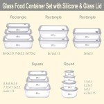 EcoEvo Glass Food Containers with Glass Lid, Microwave Safe Food Storage Container Set, 2 Pack of 48oz, Large Size Meal Prep Storage Set with Airtight Leak Proof Lid.