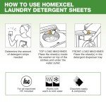 HOMEXCEL Laundry Detergent Sheets Fresh Scent Eco-Friendly, (200 Loads) 100 Washer Sheets, Plastic-Free, Liquid Less Clear Strips for Travel, Home Clothes Washing