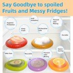 FUTIKOA 5 Pack Avocado Saver and Onion Storage – Reusable Silicone Stretch Pods, Airtight Fresh pods food storage for Fridge,BPA-Free -Ideal for Avocado, Tomato, Lemon, Orange, Onion, Snacks
