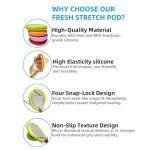 FUTIKOA 5 Pack Avocado Saver and Onion Storage – Reusable Silicone Stretch Pods, Airtight Fresh pods food storage for Fridge,BPA-Free -Ideal for Avocado, Tomato, Lemon, Orange, Onion, Snacks