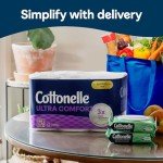 Cottonelle Ultra Comfort Toilet Paper, Strong Toilet Tissue, 9 Mega Rolls
