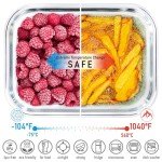 dokaworld Glass Food Storage Containers With Acacia Lids – Glass Meal Prep Containers – Set of 4 Airtight Stackable Food Storage Kitchen Containers – Eco-Friendly Oven Safe Nesting Lunch Containers