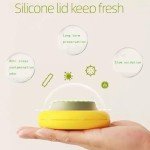 4PCs Silicone film cover+ABS Fruit and Vegetable Storage Containers Set for Fridge, Onion Storage Container, Avocado keeper,Tomato Saver,and Lemon holder reusable food savers