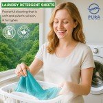 Laundry Detergent Sheets - 32 Sheets (64 Loads) - Travel Friendly - Hypoallergenic - Non Toxic Laundry Detergent - Eco Friendly - Plastic-Free - Tropical Jungle Scent - For Sensitive Skin