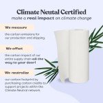 Betterway Bamboo Paper Towels - 6 Rolls, 2 Ply - Plastic Free, Disposable Kitchen Paper Towels - Select Size, Tree Free, Compostable, Strong & Absorbent, No Dyes