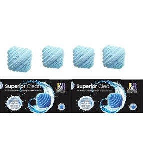 J&R ESSENTIAL Laundry Balls Set, Eco-Friendly Super Washing Machine Laundry Ball, All Natural Washer Ball Laundry Detergent Alternative, Household Can Be Reused 1000 Washings (Unscented)