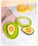 Silicone Fruit Storage Box, Avocado Saver Onion Storage, ilicone Fruit Storage Containers,Reusable Fresh Stretch Pod to Keep Fresh Fruitt,Fridge Keep Fresh Stretch Storage Pod with Lid（4pcs)