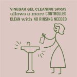 MRS. MEYER'S CLEAN DAY Vinegar Gel Cleaning Spray, Bathroom Use, No-Rinse Formula, Plant-Derived Cleaning Ingredients, Apple Blossom, 16 Fl Oz, Pack of 1