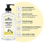 J.R. Watkins Liquid Hand Soap With Dispenser, Moisturizing Hand Soap, Alcohol-Free and Cruelty-Free, Use For Bathroom or Kitchen, Lemon, 11 Fl Oz, 3 Pack