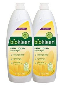 Biokleen Dish Liquid Soap - 50 Ounce - Lemon Thyme Dish-Washing, Hand Moisturizing, Eco-Friendly, Plant-Based, No Artificial Fragrance, Colors or Preservatives