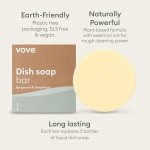 Vove Natural Dish Soap Bar | Bergamot & Grapefruit Essential Oils | Zero Waste Dishwashing Blocks | Plastic-Free Kitchen Soap Cold Pressed | Plant-Based & Eco-Friendly | Single bar (3.5 oz)