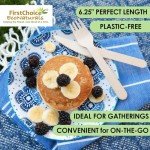 300-Piece Compostable Wooden Cutlery Set – 100 Forks, 100 Spoons, 100 Knives – Disposable Utensils in Paper Box Tray – Eco-Friendly for Restaurants, Schools, Offices, Parties, Catering