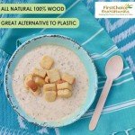 300-Piece Compostable Wooden Cutlery Set – 100 Forks, 100 Spoons, 100 Knives – Disposable Utensils in Paper Box Tray – Eco-Friendly for Restaurants, Schools, Offices, Parties, Catering