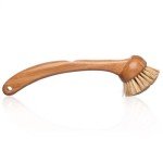 LOLA Products Eco Clean Bamboo Dish Brush | Multipurpose, Eco-Friendly | Durable Ergonomic Renewable Bamboo Handle for Maximum Cleaning Torque | Fibers Made from Recycled Soda/Water Bottles - 1 CT