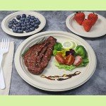 GreenWorks 7 inch and 9 inch Heavy-duty Compostable Plates (each 50 Count), 100 Count Unbleached Disposable Paper Plates