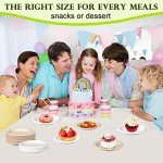 GREENESAGE Small Paper Plates 6 inch, Compostable Eco Friendly Disposable Plates for Appetizer, Cake, Dessert