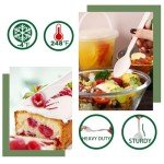 100pcs 100% Compostable Biodegradable Utensils Disposable Cutlery Set Cornstarch Spoon Fork Knife Alternative to Plastic (Spoon 50, Fork 50)