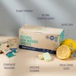 Natural Dishwasher Detergent Tablets - Plant Based Alternative Refill Pack Dishwashing Tabs - Eco-Friendly And Plastic Free Way To Cleaner Dishes - 30/60/90 Refills Dish Washer Soap Pods (90 Pack)