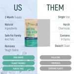 Natural Dishwasher Detergent Tablets - Plant Based Alternative Refill Pack Dishwashing Tabs - Eco-Friendly And Plastic Free Way To Cleaner Dishes - 30/60/90 Refills Dish Washer Soap Pods (90 Pack)