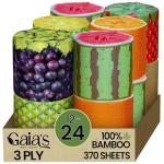 Gaias Premium Bamboo Toilet Paper - 12 Rolls
