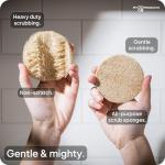 LoofaGO Natural Loofah Sponges (10-Pack) – Biodegradable, Eco-Friendly, Plastic-Free Scrubbers for Dishwashing, Shower, Kitchen & Body – Zero Waste Cleaning Pads by myGOproducts