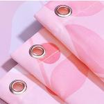 BAIHT HOME Pink Leaves Decor Soft Fabric Shower Curtain Water-Repellent Eco-Friendly Cute Polyester Fabric Bath Curtains, 72" X 72"