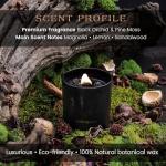 Deep Eden Scented Candle, Wood Wick, 7.4 Oz, Black - Luxurious, Powerful Manifestation Crystal Candle - Hand Poured with Natural Soy, Coconut and Beeswax - Essential Oils and Exotic Fragrance
