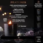 Deep Eden Scented Candle, Wood Wick, 7.4 Oz, Black - Luxurious, Powerful Manifestation Crystal Candle - Hand Poured with Natural Soy, Coconut and Beeswax - Essential Oils and Exotic Fragrance